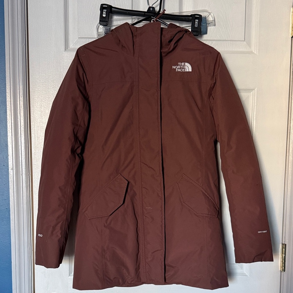 The North Face Dusty Rose Hooded Down Coat